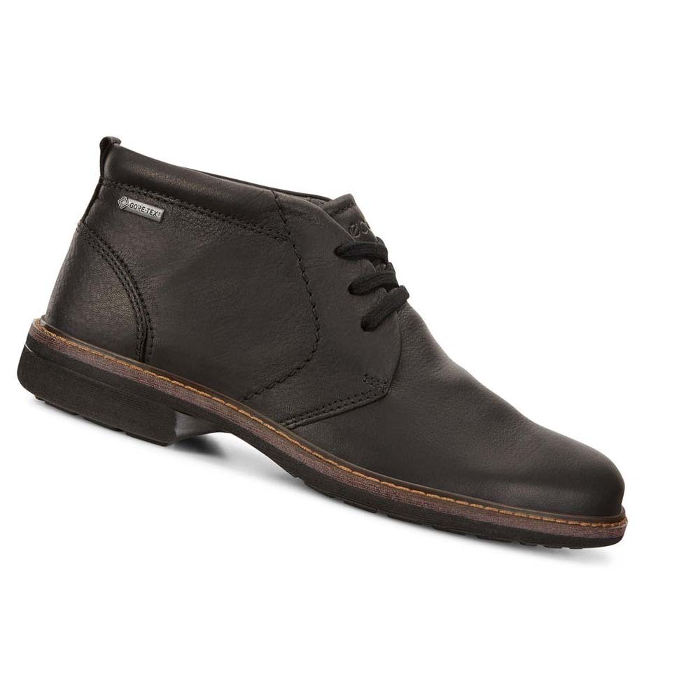 Ecco Turn Gtx Chukka Tie Pensko Herre Svarte | NO 535BEX